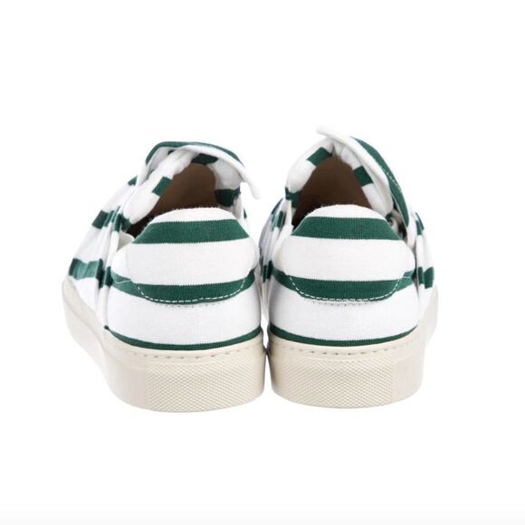🧡 Ports 1961 Green White Striped Bow Knot Sneakers - Size 9 - Picture 3 of 6